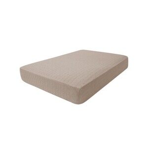 hyha Ice Silk Couch Cushion Covers, Sofa Covers for 2 Cushion Couch Taupe